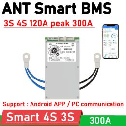 gereedschap ANT Bluetooth Smart BMS 3S 4S 12V 120A peak 300A Liion LifePo4 Lithium Protection Board W balance APP software control display