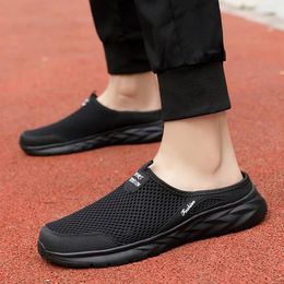 Slippers Zapatillas Hombre Loafer Men Summer Shoes Fashion Breathable Walking Footwear Plus Size 39-46 Sneakers Casual