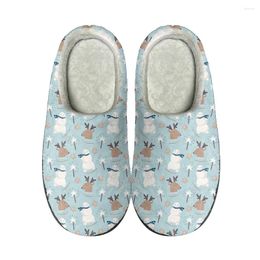 Slippers Christmas Graphic Home Cotton Custom Mens Womens Sandals Plush Rock Band Casual Keep Warm Shoes Thermal Slipper