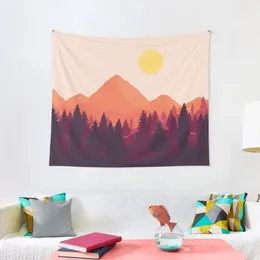 Tapestries Forest Mountain Horizon Tapestry Funny Room Decorations Aesthetic Decoration Korean Style