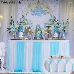 Table Skirt Stripe Style Cover Tableware Cloth Rectangle Showers Wedding Baby Tablecloth Decor Party Birthday T Y0c3