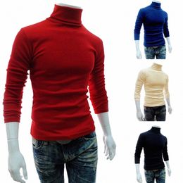 men Shirt Solid Color Lg Sleeves Slim Fit Breathable Basic Soft Half-high Collar Elastic Anti-shrink Autumn Tops Male Clothes 88Ee#