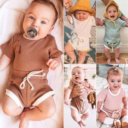 Clothing Sets Infant 2 Pieces Suits Baby Girls Outfits Toddler Summer Tops Short Pants Cotton Children's Clothes