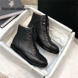 Channeles CF Black Mid Boots Nude Pointed Toe Designer Shoes Heel Long Short Boots Shoes 23.11y