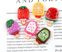 Decorative Figurines 10pcs/lot Resin Fruit Ice Cream Flatback Cabochons For Hair Bow Centres DIY Scrapbooking Decor