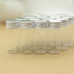 Jars 12 Pieces 30*70mm 30mlSmall Glass Vial Bottle Aluminium Caps Glass Tiny Jars Transparent Glass Containers Perfume Bottles