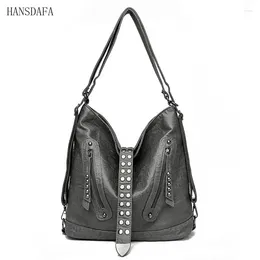 Evening Bags Women Bag Large Capacity Rivet Leather Crossbody Ladies Tote Sac Designer 3 In 1 Backpack Shoulder Handbags