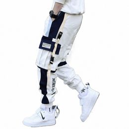 new Streetwear Men's Multi Pockets Cargo Harem Pants Hip Hop Casual Male Track Pants Joggers Trousers Fi Harajuku Men Pants k51S#