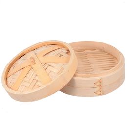 Double Boilers Steamed Dumplings Wooden Cooking Utensils Stainless Steel Steaming Basket Bamboo Food Steamer