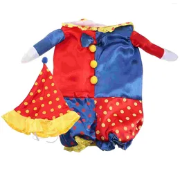 Dog Apparel Winter Clothing Pet Clown Costume Hat Circus Outfit Halloween Carnival Party Dress Up Puppy Size Xl