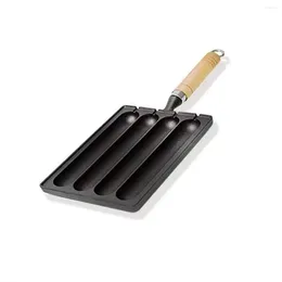 Cookware Sets Cast Iron Sausage Pan Pot For Grilled Cooking Home Pre Seasoned Vertical