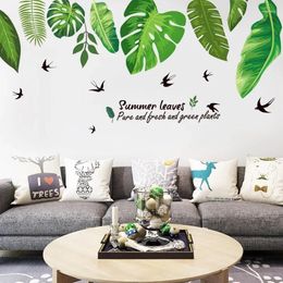 Party Decoration Palm Tree Leaves Wall Stickers DIY Art Home Accessories Bedroom Decor Supplies