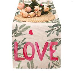 Table Cloth Valentine's Day Runners Tablecloth Holiday Kitchen Dining Decoration For Indoor Outdoor Home Party Decor 2024