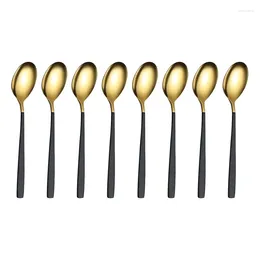 Coffee Scoops Dessert Spoons 8 Pcs Stainless Steel 7.8Inch Teaspoons Dinner Small Set Dishwasher Safe