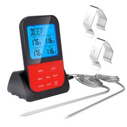 Gauges Meat BBQ Digital Oven Grilling Food Grill Cooking Smart Remote Barbecue Wireless Thermometer with Dual Probe