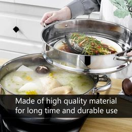 Double Boilers Stainless Insert Set Steamer Soup Steam Steel Cookware Cookwar Cooking Pot Seafoodlarge Panvegetable Steaminglid Stockpot
