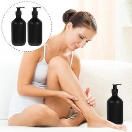 Liquid Soap Dispenser Refillable Hand 500ml Black Matte Shampoo Shower Gel Lotion Empty Bottle 2pcs
