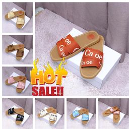 2024 New Designer canvas rubber slippers white soft Pink sail women mules flat sandals fashion outdoor beach shoes