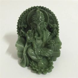 Sculptures Ganesha Statue Elephant God Buddha Sculpture Figurine Manmade Stone Carved Decorative Statues For Home Decoration Fengshui Gift