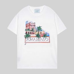 Mens Designer t Shirt Casual t-shirts Casablanca Summer Casablanca Tropical Fruit Print Short sleeved T-shirt CNRI