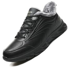 Boots Winter Men Boots Waterproof Snow Boots Comfortable Sneakers Men Work Casual Shoes Nonslip Light Rubber Sole Walk Shoes Men