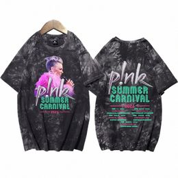 rosa Singer Summer Carnival 2024 Tie Dye Camicie unisex girocollo manica corta Tee Fan regalo s65u #