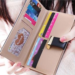 Wallets E74B Fashion Women Bifold Wallet Leather Clutch Card Holder Purse Lady Long Handbag