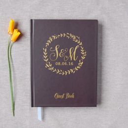 Party Supplies Wedding Guest Book #36 - Custom Hardcover Guestbook Personalized Guestbooks Decor G