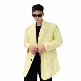 bright Colour Blazer Men Vintage Fi Loose Casual Suit Jacket Blazers Man Streetwear Party Dr Suit Blazer Coat w9qu#