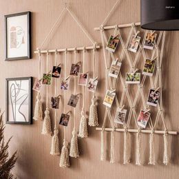 Frames Hanging Po Display Macrame Wall Pictures Frame Holder Organizer Boho Kids Baby Room Home Office Art Decoration