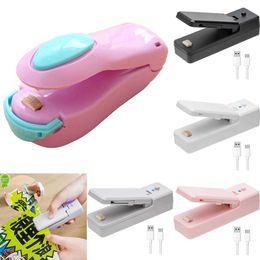 2024 Portable Heat Sealing Machine Food Vacuum Packing Sealer Mini Bag Clips Handheld Snack Sealer Kitchen Storage Bag Gadgets