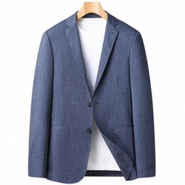 men's Korean Versi Trend Solid Color Slim-fit Casual Wedding Officiating British Style Busin Fi Blazer Gentleman Suit P5W0#