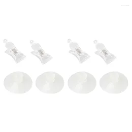 Hooks 4 PCS 47Mm Clear Plastic Wall Suction Cup Clip Clamp