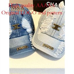 Baseball Cap Hat, Sun Shading, Breathable, Versatile Embroidery, Men's and Women's Letters, Washed with Korean Fashion Denim, Fashionable Ins