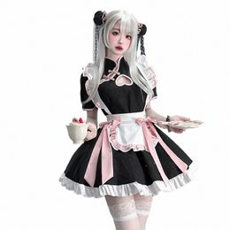 chinese Style Maid Lolita Cosplay Costume Women Sweetheart Chegsam Dr Halen Party Waitr Role Play Animati Show New I7zq#