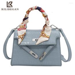 Shoulder Bags Classic Fashion Alligator Style Women Handle Handbag PU Leather Bag Casual Brand Designer Vintage Tote