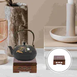 Decorative Figurines Square Wooden Base Crafts Adornment Display Stand Planter Riser Figurine Vase