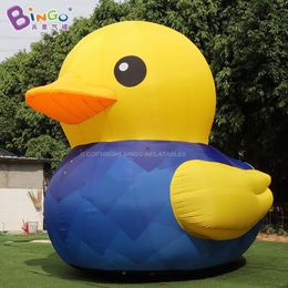 wholesale Newly Design 8M Height Advertising Inflatable Animal Duck Models Cartoon Duck Wearing Cloth For Event Party Decoration With