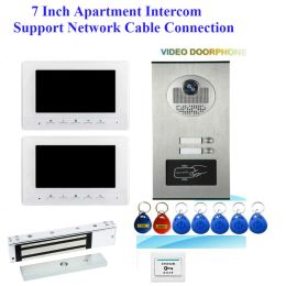 Doorbells Video Intercom with Electric Lock for Home 1000TVL Doorbell Camera Wired System Unlock Waterproof Day Night Vision