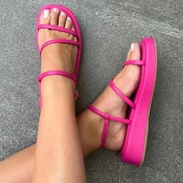 Sandals Platform Womens Summer Shoes 2023 Trend Open Toe Shoulder Straps Beach Flat H2403284QSC