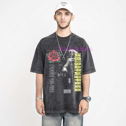 designer t shirt mens polo Bc Street Fashion Brand Mens xxxxtentacion Printed Short sleeved T-shirt Hip Hop American Loose Top