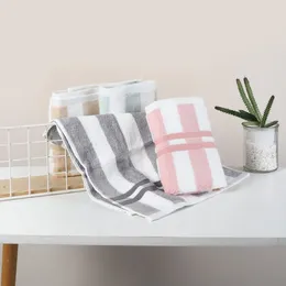 Towel 4pcs Hand Sets Cotton Facecloth Stripe Bathing Towels Fast Drying Travel Gym Camping Sports Soft Handchief Thick