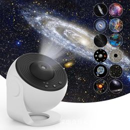 Night Light Galaxy Projector Starry Sky Projector 360° Rotate Planetarium Lamp For Kids Bedroom Valentines Day Gift Wedding Deco LXL28