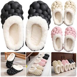 Slippers Flats Warm Non-Slip Bubble Furry Unisex Massage Indoor Outdoor