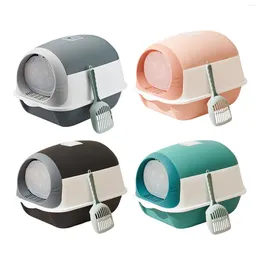 Cat Carriers Enclosed Toilet For Indoor Cats Hooded With Front Door Kitty Litter Pan Tray Pet Small Pets