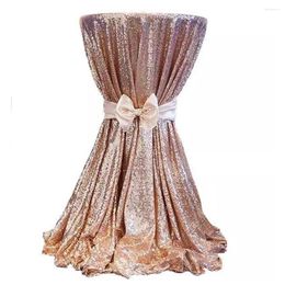Table Skirt 1pcs 60cm Round Sequin Tablecloth Cover Solid Colour Cloth For Christmas Birthday Wedding Party El Home Decoration