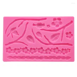 Baking Moulds For Creative Branch Leaf Bird Flower Fondant Silicone Mold Pastry Chocolate