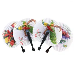 Decorative Figurines Home Decor Wedding Chinese Paper Fans Handheld Floral Folding Birthday Party Favors Supplies