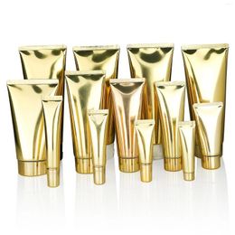 Storage Bottles 10pcs/lot 10ml-100ml 200g Gold Aluminum Plastic Bottle Empty Squeeze Tube Cream Lotion Soft Refillable Cosmetic Container