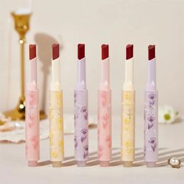 Glass Lip Gloss Water Light Sense Lipstick Set Jelly Lips Flower Language Sweet Makeup Moisturise Oil 240321